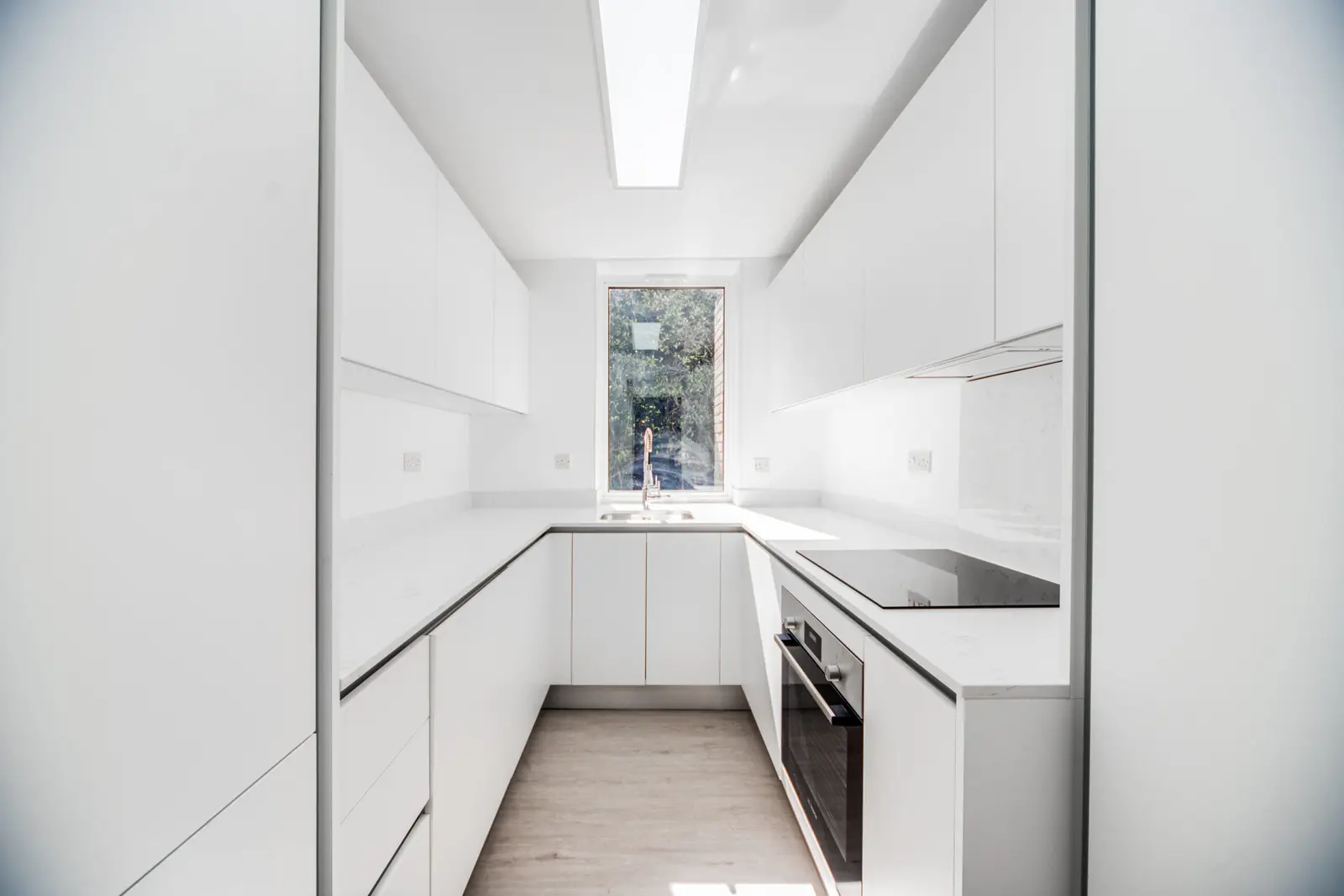 Bright open-plan reception