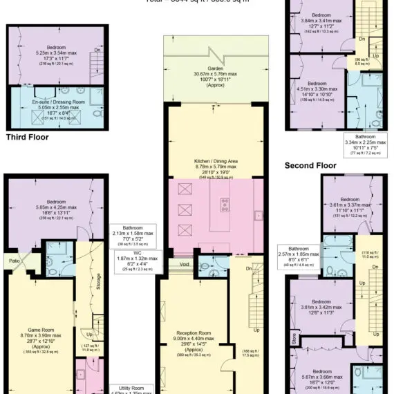 Laser-Measured Floor Plan